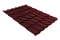 Металлочерепица Классик ("Classic") v01 0,5 Satin RAL 3005 красное вино