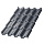 Металлочерепица МЕТАЛЛ ПРОФИЛЬ Монтерроса-XL (VikingMP-01-7024-0.45)