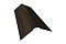 Планка конька фигурного 150x150 0,5 GreenCoat Pural RR 32 темно-коричневый (RAL 8019 серо-коричневый)